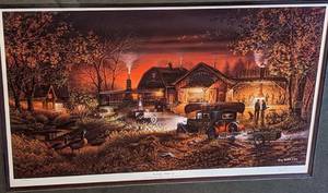 lot 53 image: Framed Morning Warm Up Print by Terry Redlin