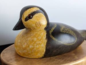 lot 77 image: Vintage Wooden Bird Factory Duckling Decoy