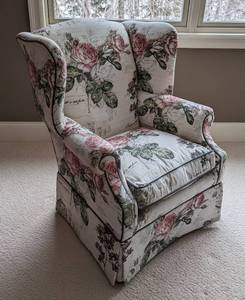 lot 86 image: Floral Armchair by C. R. Laine