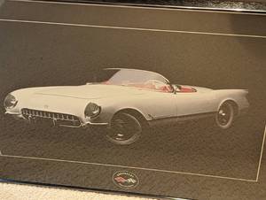 lot 98 image: Framed Corvette Poster