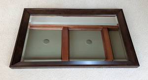 lot 121 image: Large Crate and Barrel Wood Wall Mirror