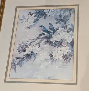 lot 125 image: Three Framed Decorative Floral Prints