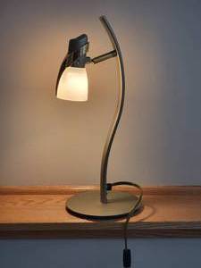 lot 61 image: Sliver Curved Desk Lamp