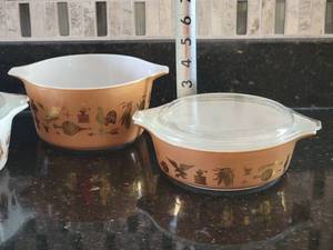 lot 45 image: Pyrex Early American Casserole Group