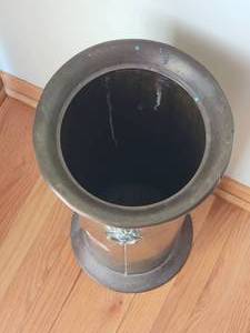 lot 55 image: Lions Head Brass Umbrella Stand