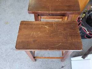 lot 56 image: Rustic Saddle Seat Counter Stools