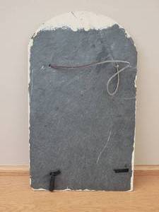 lot 23 image: Charming Stone Slate Painted Welcome Sign