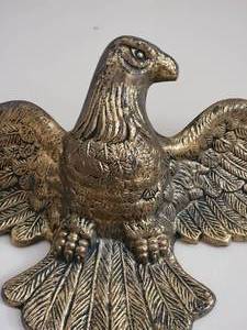 lot 54 image: Patriotic Brass Eagle Wall Dcor
