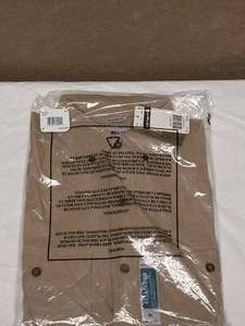 lot 4 image: NEW CARHARTT TAN BUTTON UP SHIRT MEDIUM