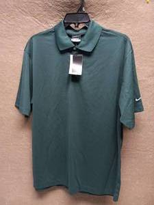 lot 23 image: NEW NIKE GOLF DRI-FIT POLO SHIRT LARGE
