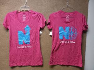 lot 33 image: 2 NEW NORTE LOOK UP & RELAX SHIRTS MEDIUM PINK