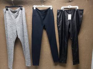 lot 36 image: 3 NEW LEGGINGS STYLE PANTS X-LARGE