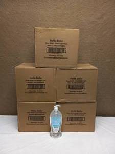 lot 75 image: 5 NEW CASES OF HELLO BELLO HAND SANITIZER