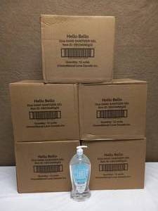 lot 76 image: 5 NEW CASES OF HELLO BELLO HAND SANITIZER