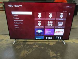 lot 925 image: TCL - 43 Class 4-Series 4K UHD HDR Smart Roku TV