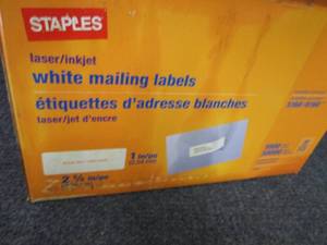 lot 62 image: Staples LaserInkjet Address Labels...