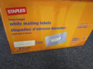 lot 63 image: Staples LaserInkjet Address Labels...
