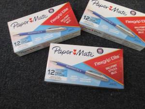 lot 79 image: 3 pks Paper Mate 85581 FlexGrip Eli...