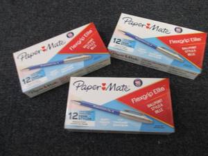 lot 80 image: 3 pks Paper Mate 85581 FlexGrip Eli...