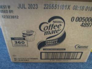 lot 93 image: Case of 360 Coffeemate French Vanil...