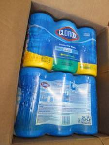 lot 123 image: 2- 3pks 75 ct Canisters Clorox Disi...