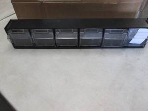 lot 133 image: Black 6 Bin Unit...