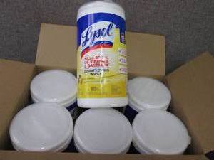 lot 195 image: LYSOL Disinfecting Wipes Canister,...