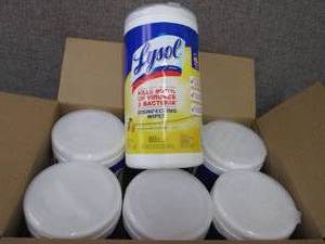 lot 196 image: LYSOL Disinfecting Wipes Canister,...