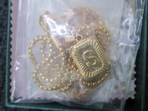 lot 242 image: Ursteel Gold Initial Necklace for M...