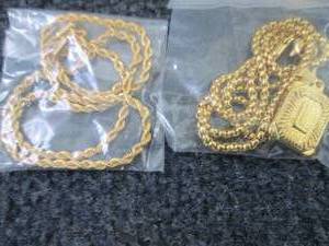 lot 244 image: Ursteel Gold Initial Necklace for M...