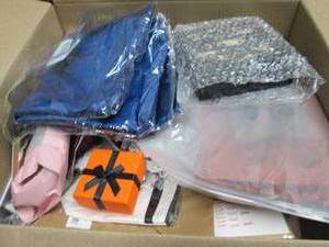 lot 327 image: Box of Assorted Small Overstock Ite...