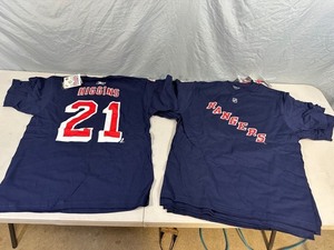 lot 123 image: 5 New Reebok New York Rangers Higgins T-Shirts - Medium