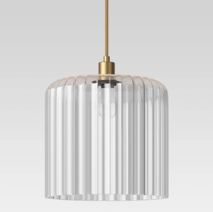 lot 131 image: New Threshold Clear Glass Pendant Lamp