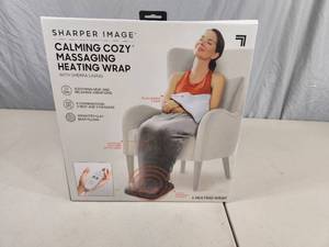 lot 135 image: New Sharper Image Calming Cozy Massaging Heat Wrap