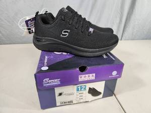 lot 136 image: New Skechers Vivee Black Sneakers