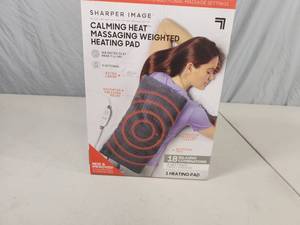 lot 155 image: New Sharper Image Calming Heat Weighted Massaging Heat Pad