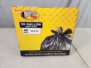 lot 192 image: New Box of 55 Gallon Drum Liners