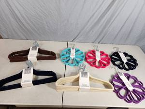 lot 220 image: 38 New Elle Decor Velvet Non Slip Hangers