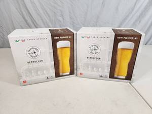 lot 226 image: 12 New Italian Bormoili Rocco Pilsner Beer Glasses