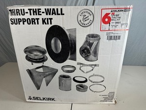 lot 2 image: New Selkirk 6 in. Stainless Steel Stove Pipe Through The Wall Kit