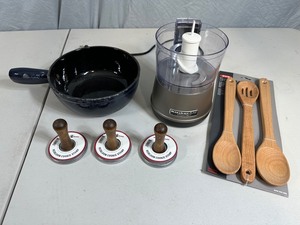 lot 47 image: New Nordicware Cookie Stamps, Cast Iron, OXO Spoons, Etc