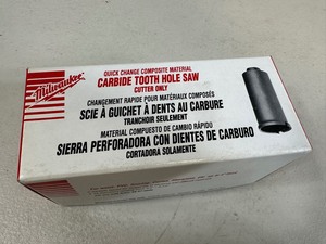 lot 88 image: New Milwaukee Carbide Tooth Hole Saw 1 14 inch
