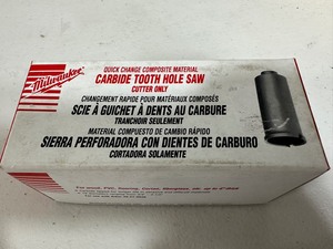 lot 89 image: New Milwaukee Carbide Tooth Hole Saw 2 inch