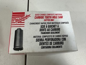 lot 90 image: New Milwaukee Carbide Tooth Hole Saw 2 18 inch