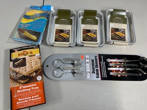 lot 107 image: New BBQ Cooking Accessories, Foil Grilling Trays