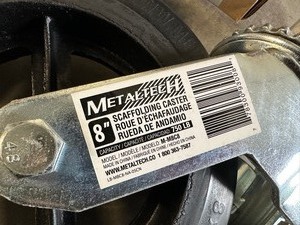 lot 6 image: 4 New Metaltech Scaffold Wheels