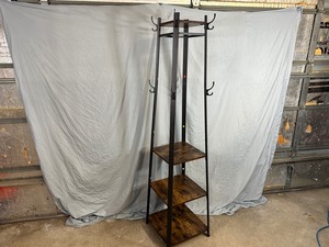 lot 1A image: New Coat Tree with Storage Shelves