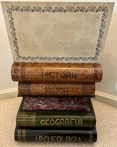 lot 101 image: Large Italian Faux Book Metal Storage Box