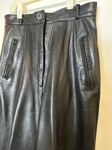 lot 156 image: Fun Pair of Tapered Ankle Leather Pants from Cedrics