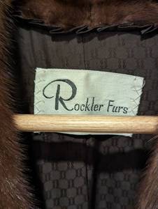 lot 71 image: Vintage Womans Rockler Mink Fur Coat